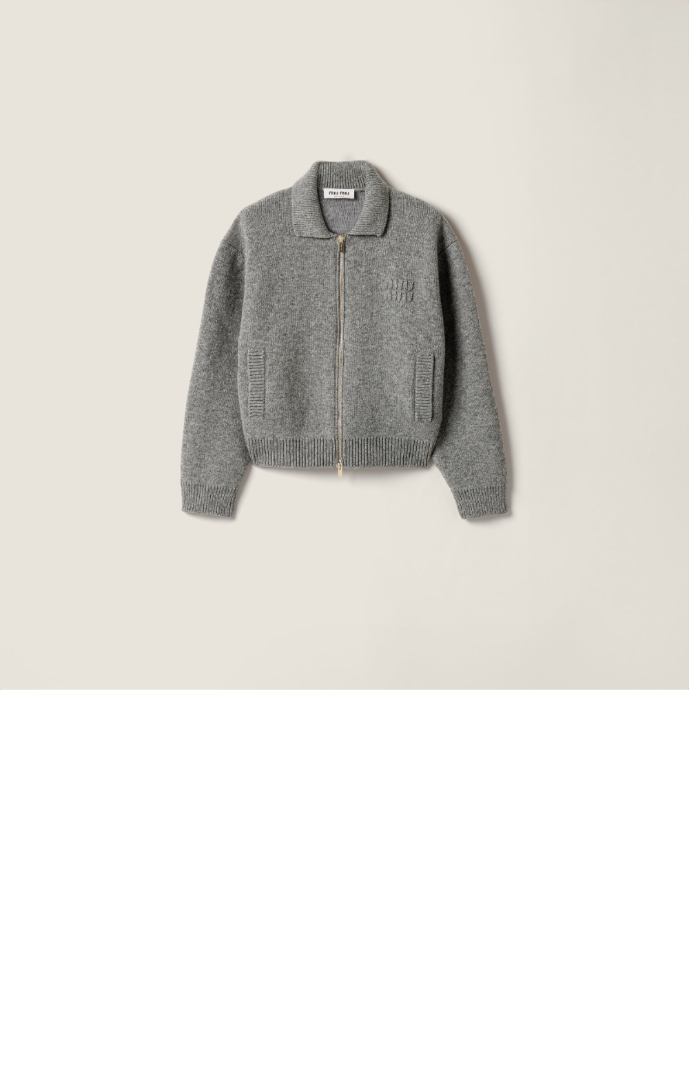 미러급레플리카사이트 | 명품레플리카 전문 쇼핑몰  | 딥퀄 - 셰틀랜드 울 캐시미어 지퍼 카디건 &gt; 미우미우