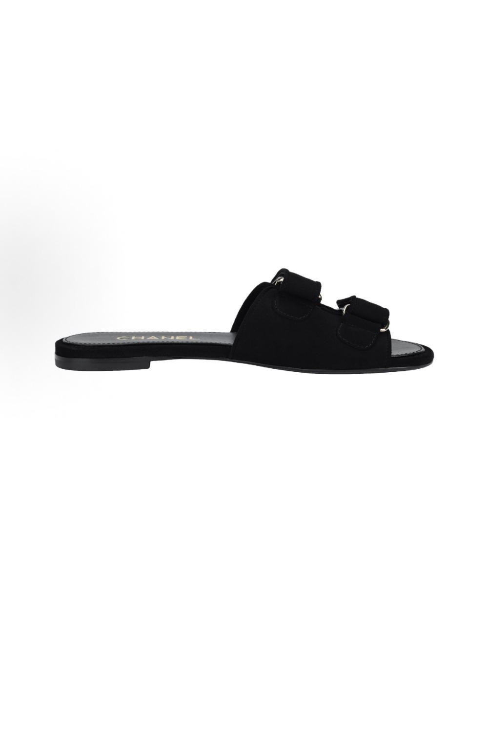 26P 슬리퍼 뮬 CC로고 스웨이드 키드스킨 G47043 > Sandal Slippers - 샌들 슬리퍼