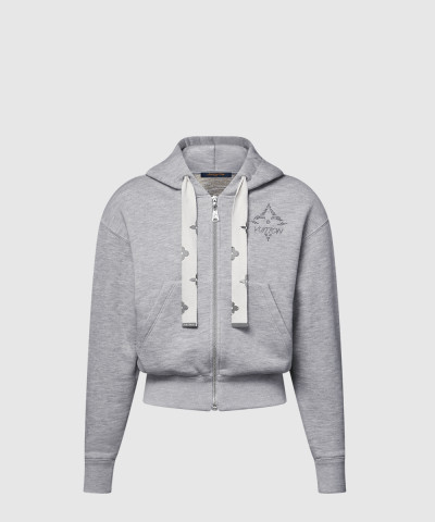 모노그램 플라워 액센트 후디